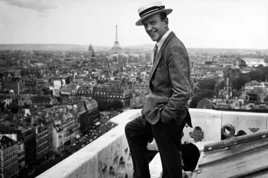 Fred Astaire sur les toits de Paris- Affiche de films noir et blanc