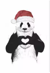 Panda Noel - Affiche humoristique