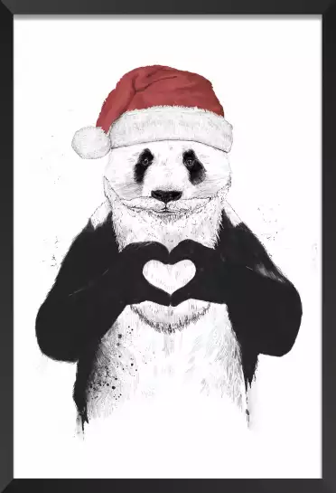 Panda Noel - Affiche humoristique