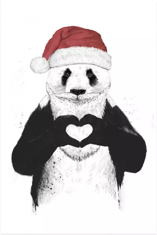 Panda Noel - Affiche humoristique