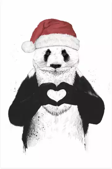 Panda Noel - Affiche humoristique