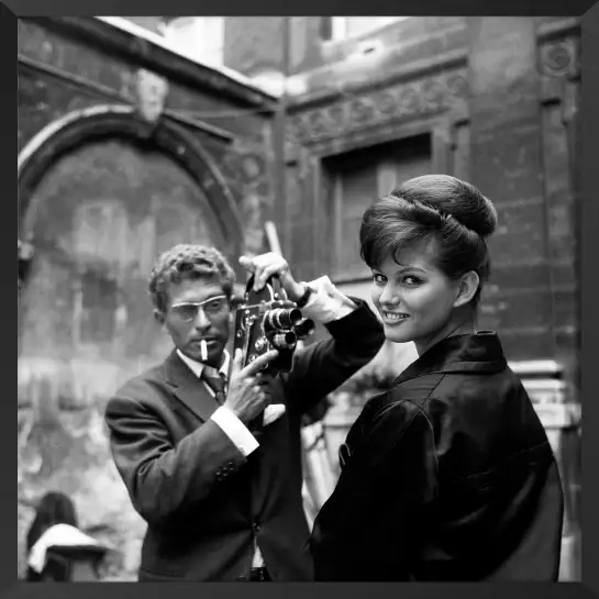 Darry Cowl et Claudia Cardinale - affiche cinema vintage