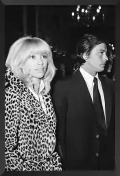 Souvenir Mireille Darc et Alain Delon - photos noir et blanc célébrités