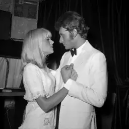 Souvenir Sylvie Vartan et Johnny Halliday - affiche de célébrités