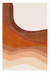 Terracotta en variation - affiche art abstrait