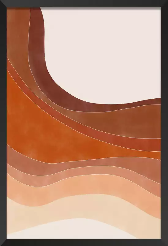 Terracotta en variation - affiche art abstrait