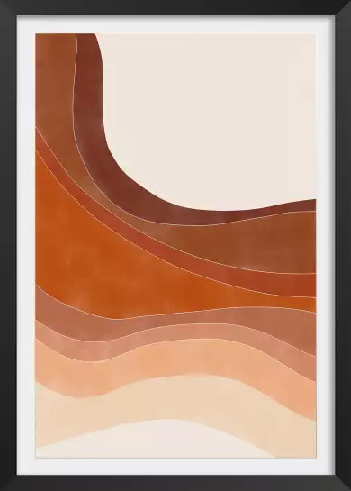 Terracotta en variation - affiche art abstrait