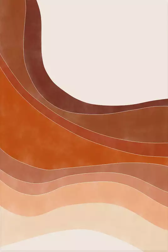 Terracotta en variation - affiche art abstrait
