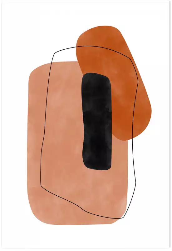 Contours de terre - affiche art abstrait