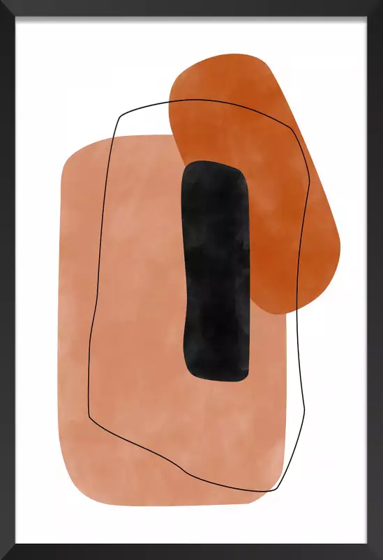 Contours de terre - affiche art abstrait