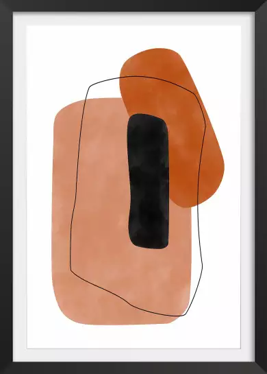 Contours de terre - affiche art abstrait