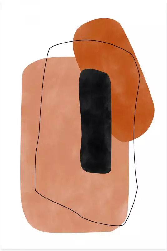 Contours de terre - affiche art abstrait