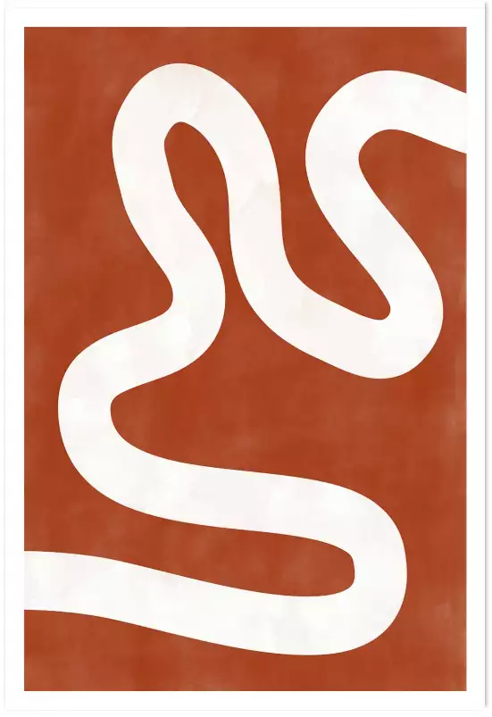 Serpentin - affiche art abstrait