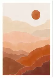 Desert sun - affiche art abstrait