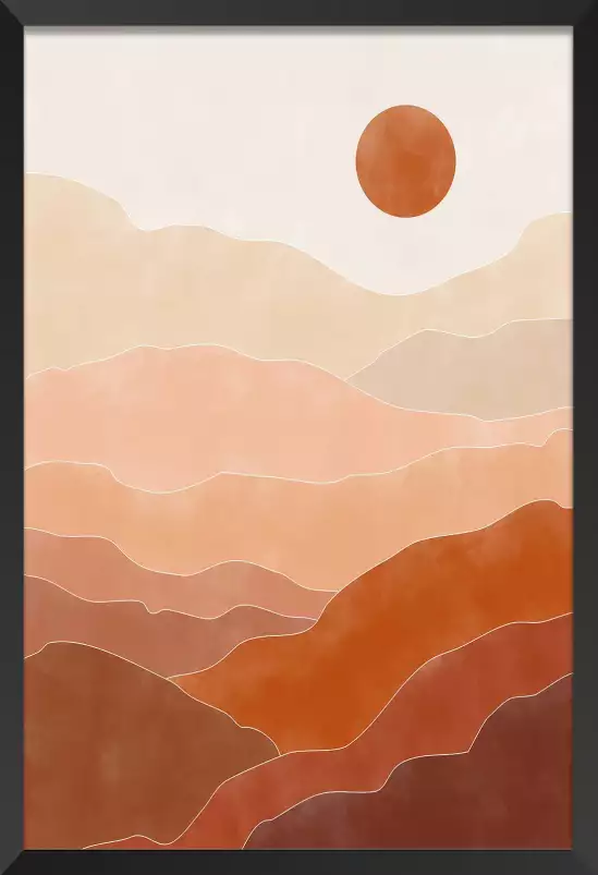 Desert sun - affiche art abstrait