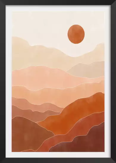 Desert sun - affiche art abstrait