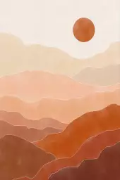 Desert sun - affiche art abstrait