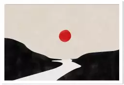 Black & Beige - affiche art abstrait