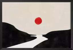 Black & Beige - affiche art abstrait