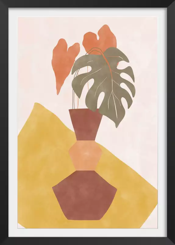Monstera maroon - affiches minimalistes Monstera maroon - affiches minimalistes