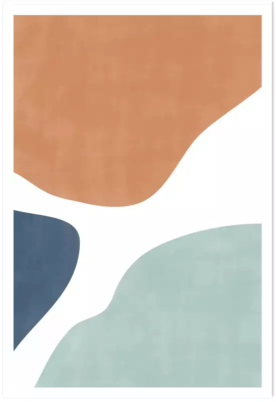 Formes en mouvement - affiche art abstrait
