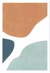 Formes en mouvement - affiche art abstrait