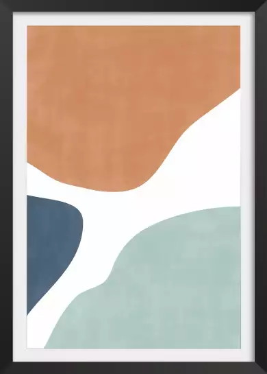 Formes en mouvement - affiche art abstrait