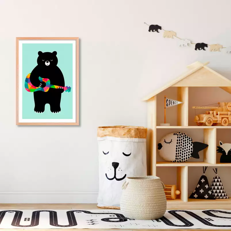 Rock and roll bear - poster enfant