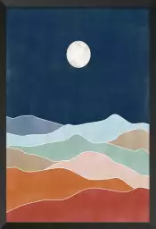 Sunset dans le désert - affiche art abstrait