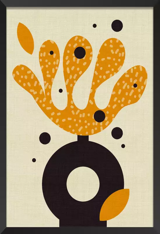 Piupiu forme découpée moderne - affiche courbe