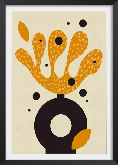 Piupiu forme découpée moderne - affiche courbe