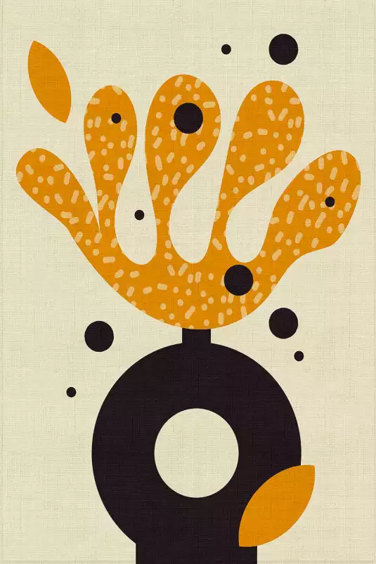 Piupiu forme découpée moderne - affiche courbe