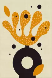 Piupiu forme découpée moderne - affiche courbe
