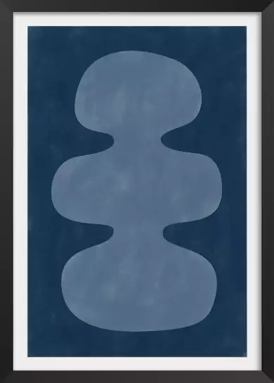Organique blue - affiche courbe
