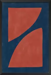 Contraste bleu rouille - affiche courbe