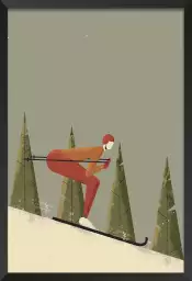 Ski old school - tableau vintage