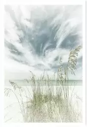 Calme à la plage - affiche mer et plage
