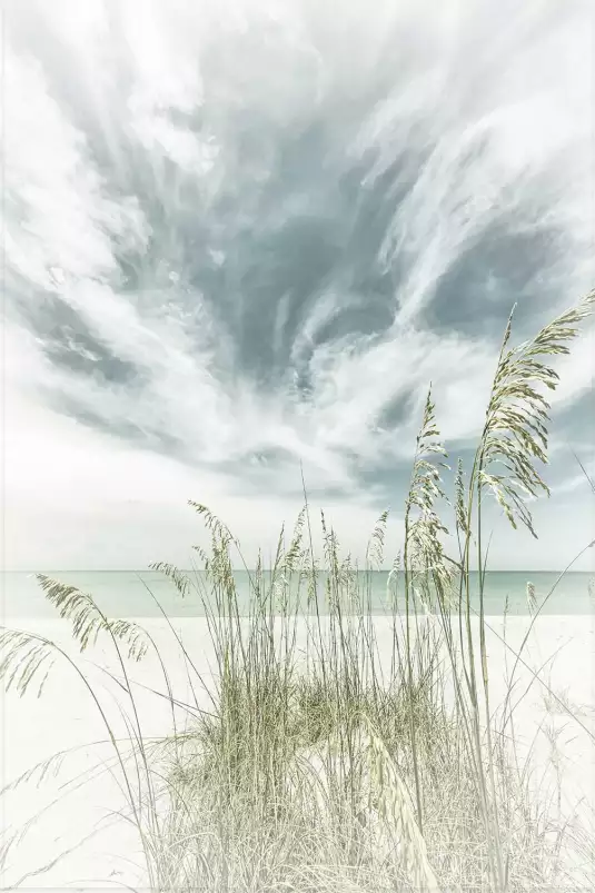 Calme à la plage - affiche mer et plage