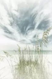 Calme à la plage - affiche mer et plage