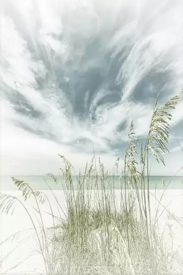 Calme à la plage - affiche mer et plage