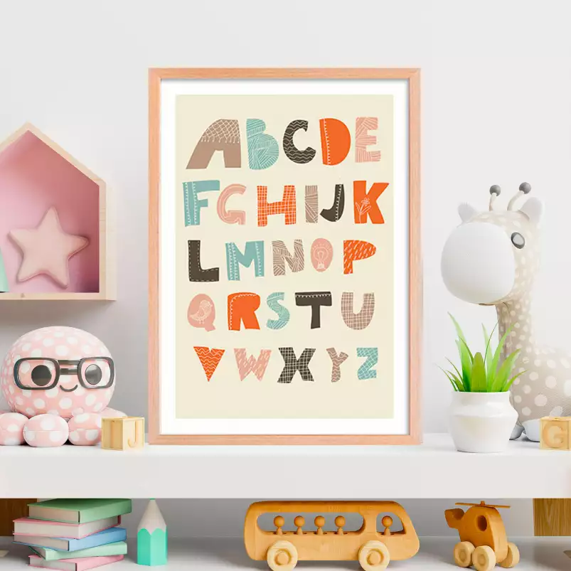 Alphabet coloré - affiche alphabet