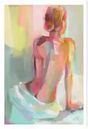 Nu pastel - affiche d'art