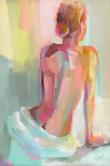 Nu pastel - affiche d'art