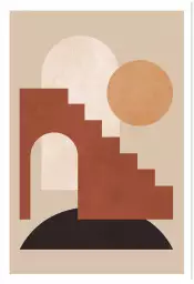 Escalier composition - affiche abstraite