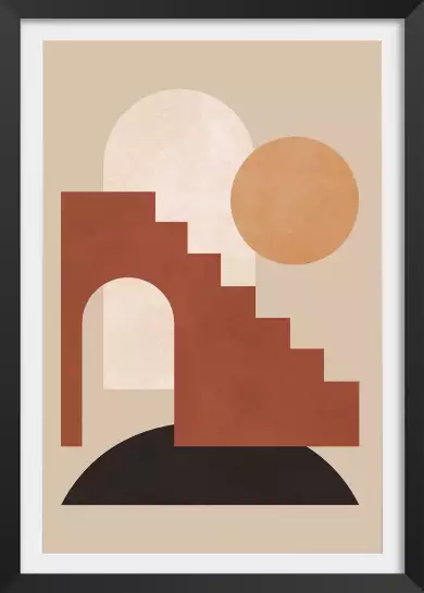 Escalier composition - affiche abstraite