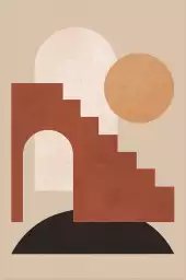 Escalier composition - affiche abstraite