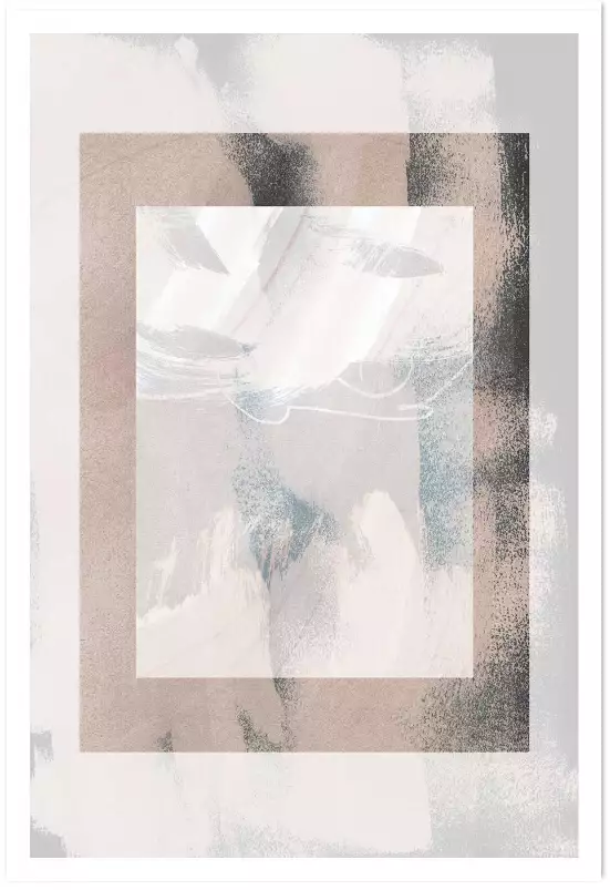 Brush composition - affiche geometrique