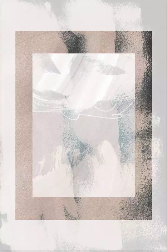 Brush composition - affiche geometrique