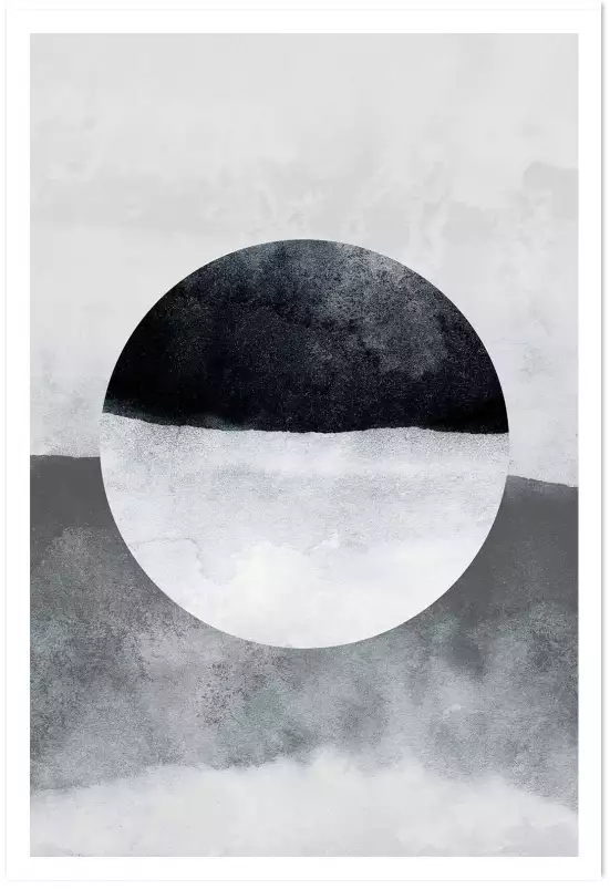 Cercles inversés - affiche geometrique