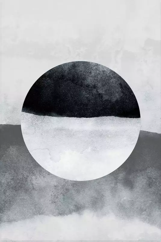 Cercles inversés - affiche geometrique